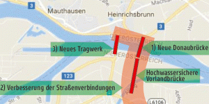 mögliche neue Brücke Mauthausen, Bildrechte: Land NÖ